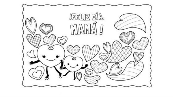 Dibujos del Día de la Madre para imprimir | Unión CDMX