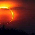 Eclipse solar anular. Anillo de fuego