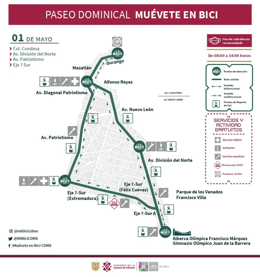 Paseo dominical 'Muévete en Bici' tendrá ajuste