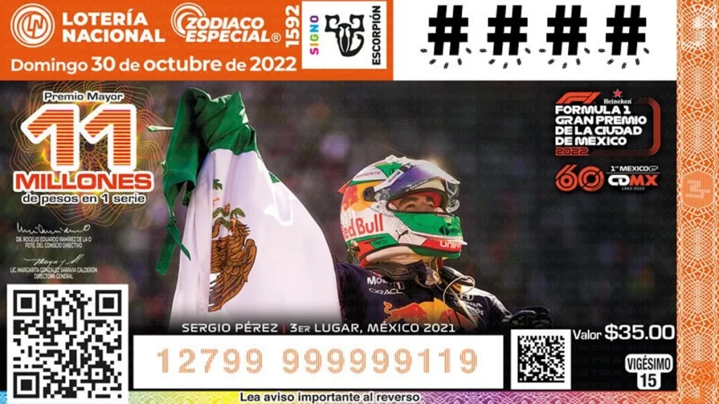 Lotería Nacional celebra 60 años de la Fórmula 1 en México