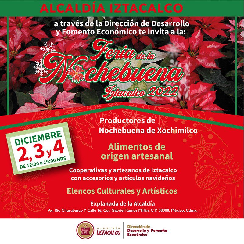 Feria de la Nochebueba 2022 en Iztacalco