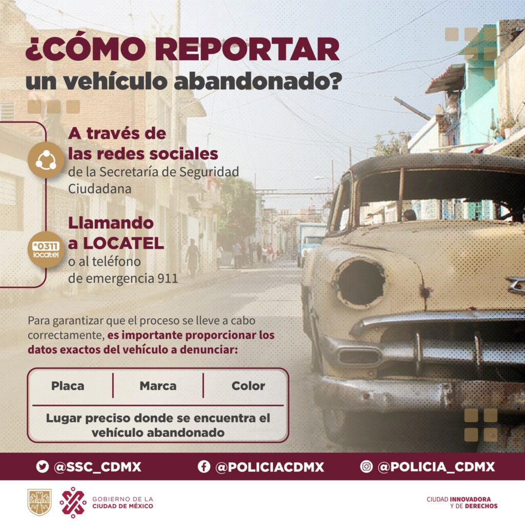 Reportar autos abandonados en la CDMX